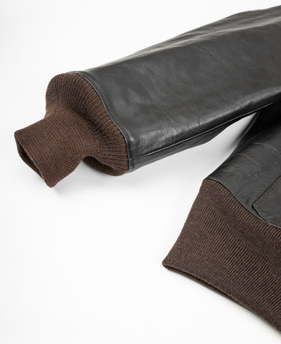 Nigel Cabourn A-1 Jacket - Black Teacore Horsehide - Standard & Strange