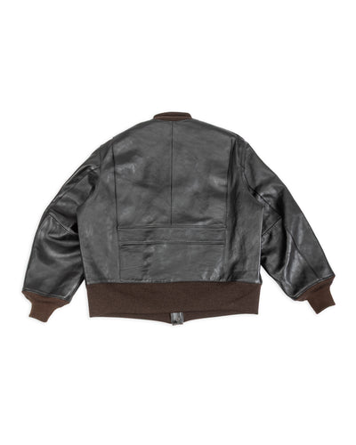 Nigel Cabourn A-1 Jacket - Black Teacore Horsehide - Standard & Strange
