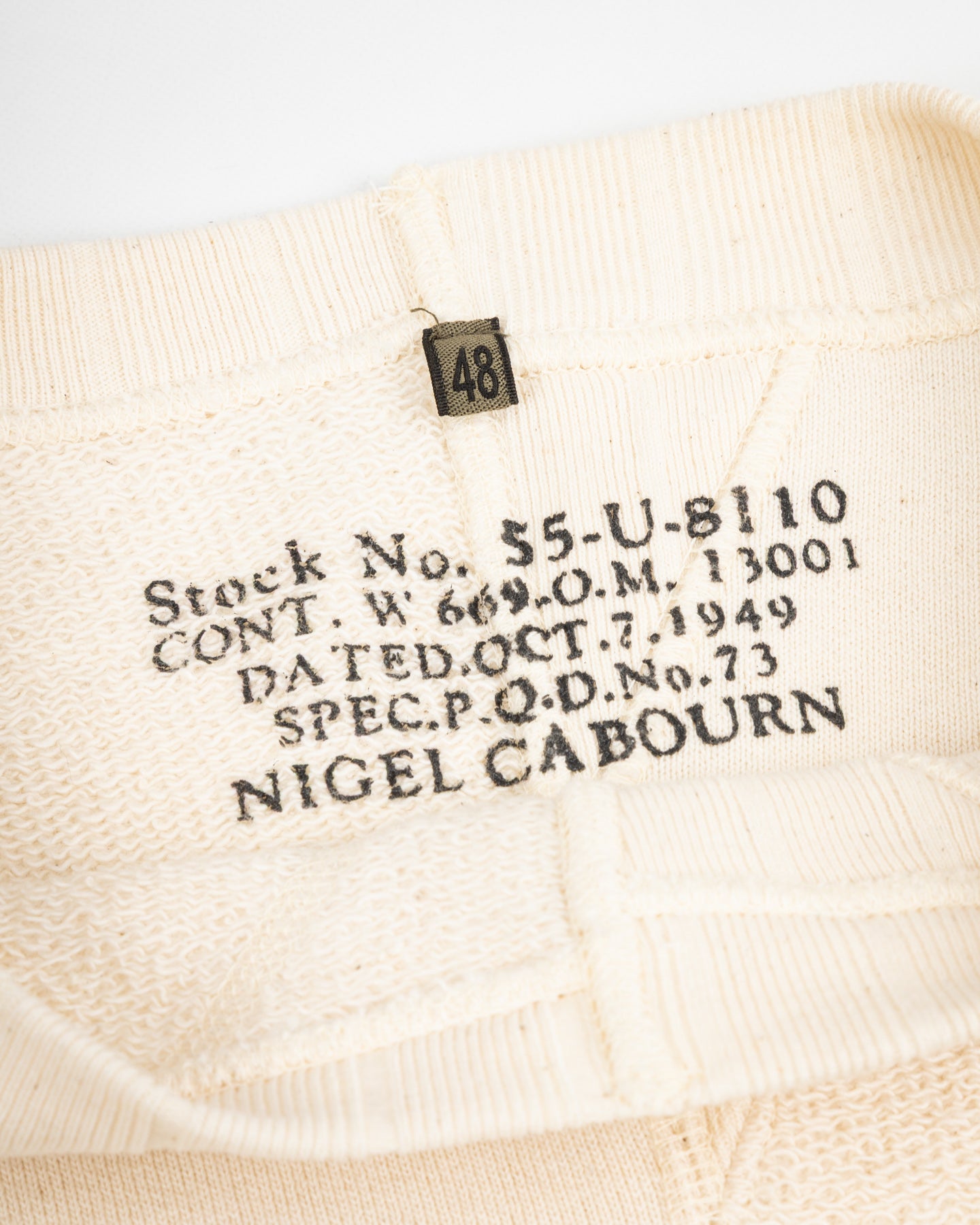 Army Crew L/S - Ivory Jersey Mix