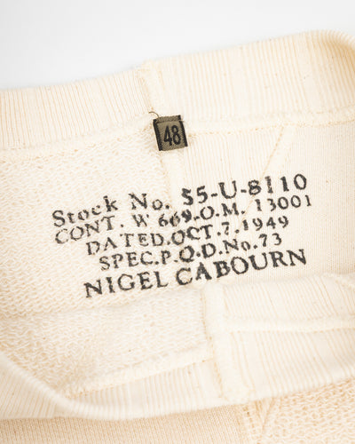 Nigel Cabourn Army Crew L/S - Ivory Jersey Mix - Standard & Strange