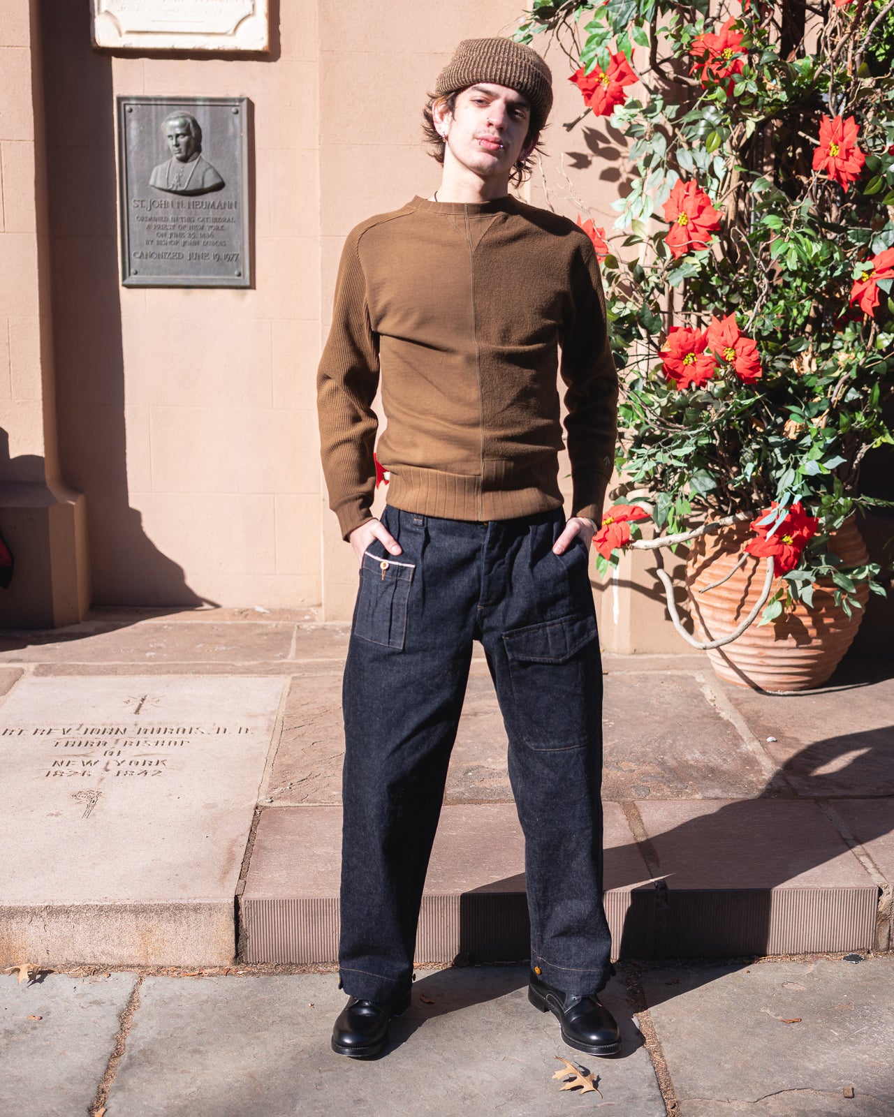 Nigel Cabourn Army Crew Sweatshirt - Dark Green Jersey Mix - Standard & Strange