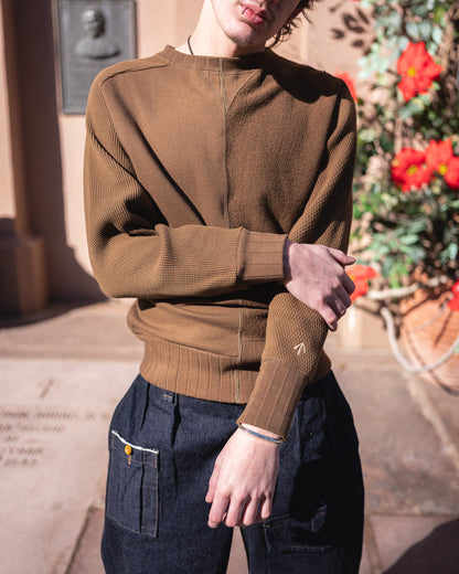 Nigel Cabourn Army Crew Sweatshirt - Dark Green Jersey Mix - Standard & Strange