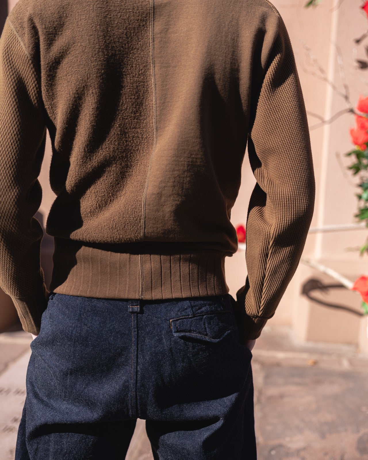 Nigel Cabourn Army Crew Sweatshirt - Dark Green Jersey Mix - Standard & Strange