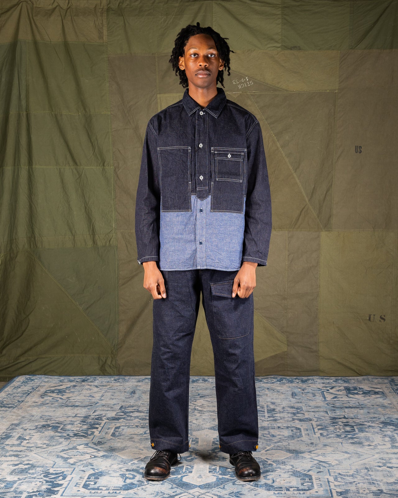 British Army Pant Loose Denim - Indigo