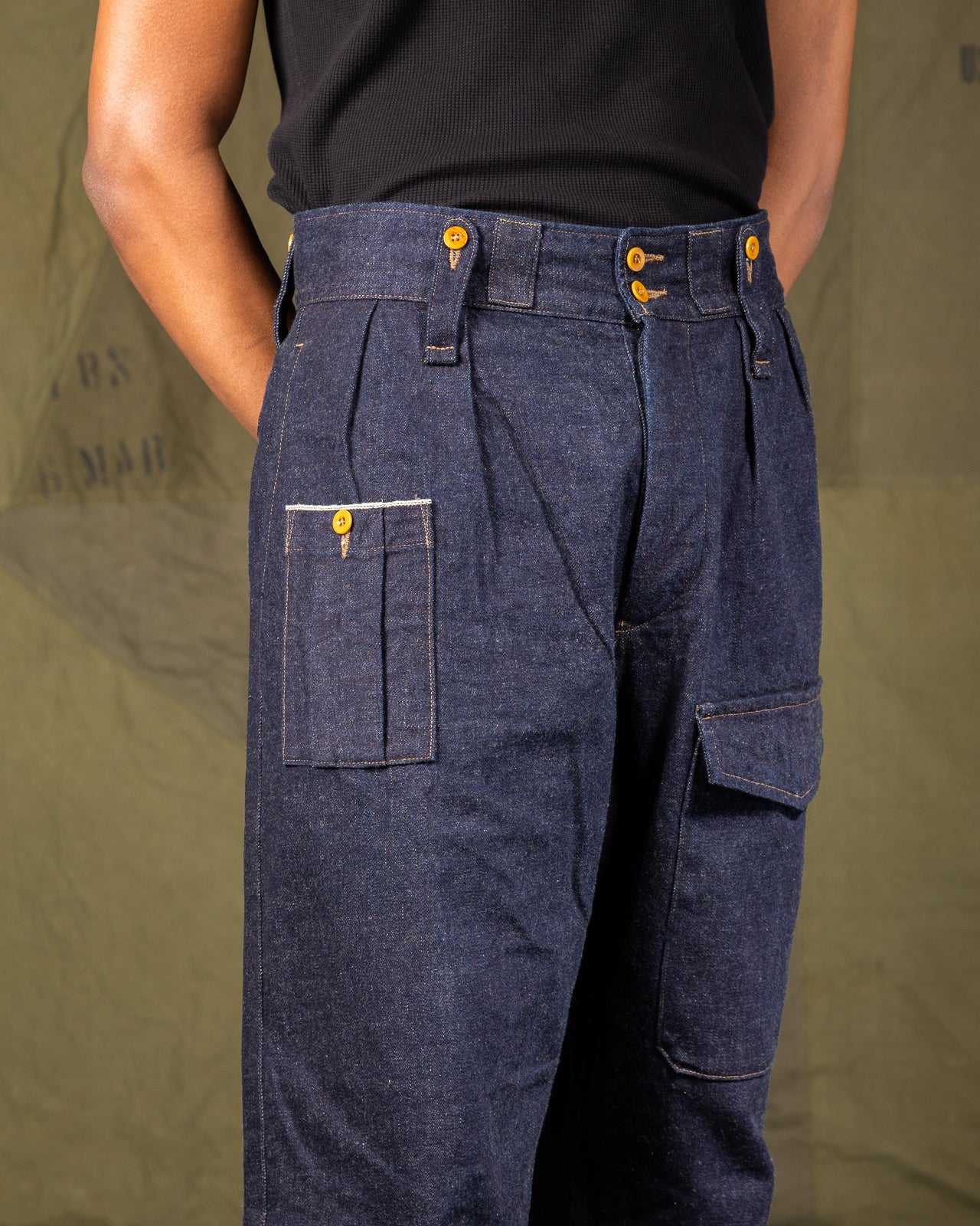 British Army Pant Loose Denim - Indigo