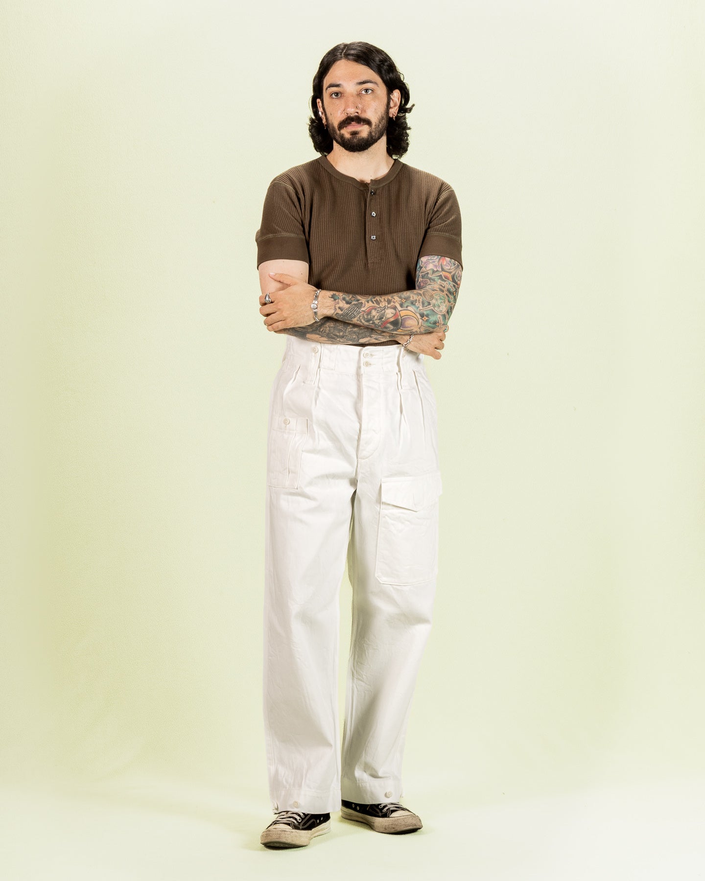 British Army Pant Loose Denim - Off-White