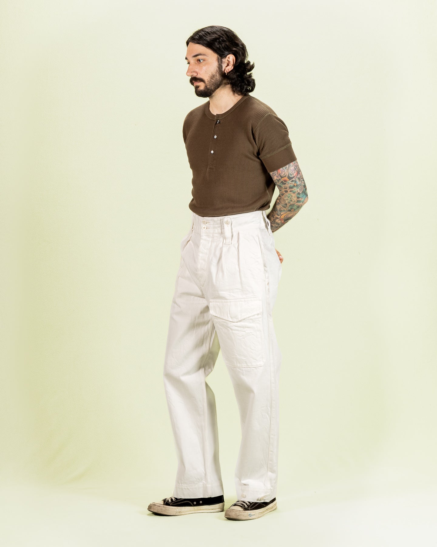 British Army Pant Loose Denim - Off-White