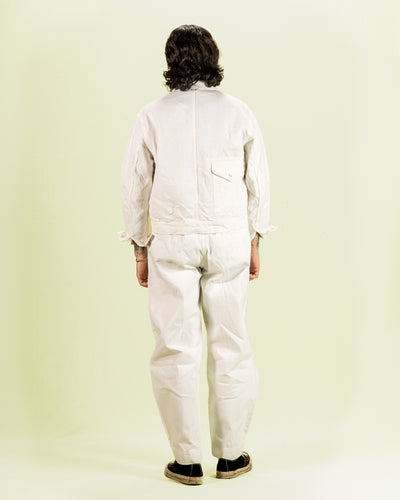 French Work Jacket - Off-White Hemp Canvas