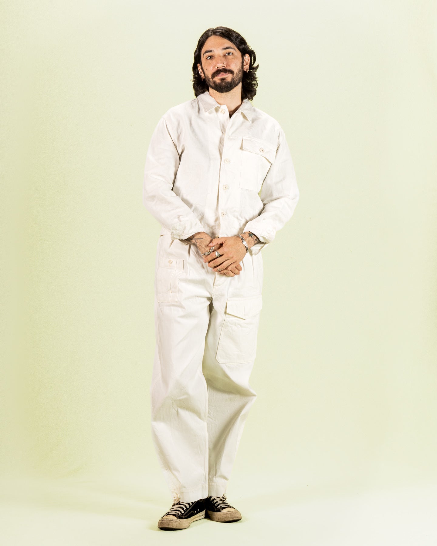 French Work Jacket - Off-White Hemp Canvas