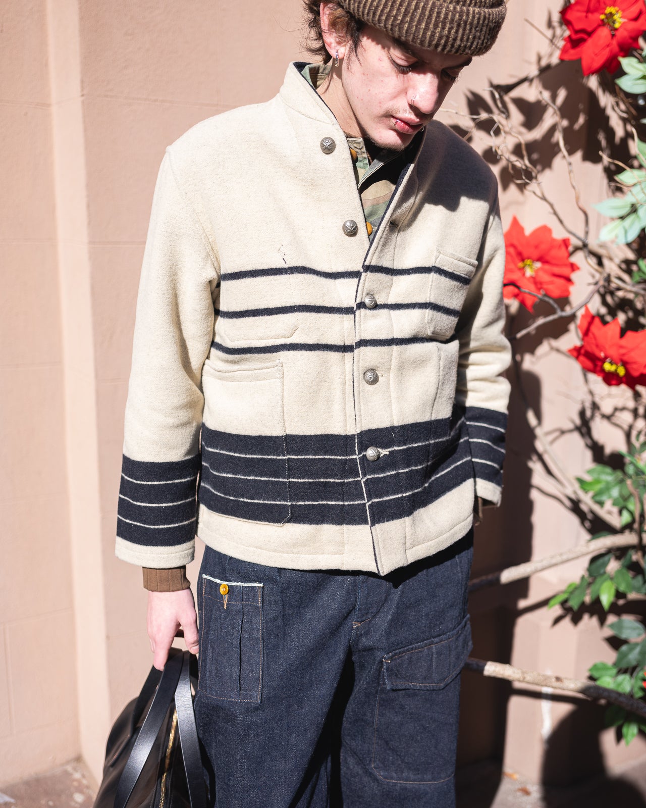 Nigel Cabourn Mountaineer Blanket Jacket - Ivory - Standard & Strange