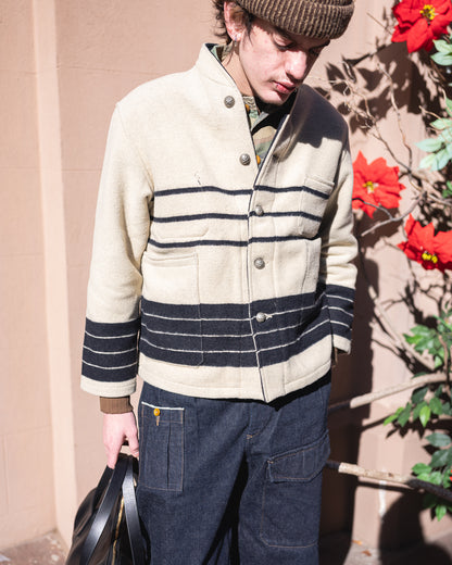 Nigel Cabourn Mountaineer Blanket Jacket - Ivory - Standard & Strange