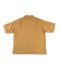 Nigel Cabourn Open Collar Shirt - Khaki Linen Twill - Standard & Strange