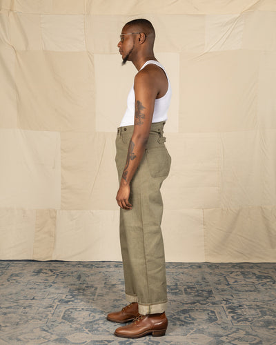 Nigel Cabourn Railman Denim Pant - Green - Standard & Strange