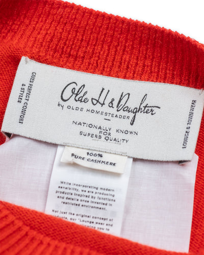 Olde H & Daughter Cashmere Crew Pullover - Poppy 10 - Standard & Strange