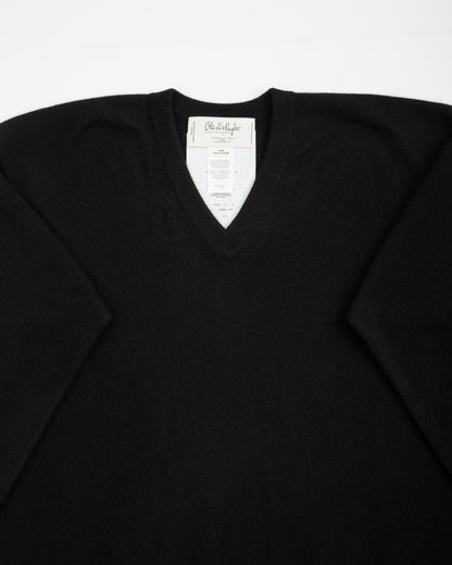 Olde Homesteader & Daughter Cashmere V Pullover - Black 10 - Standard & Strange