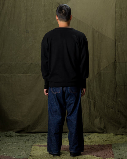 Olde Homesteader & Daughter Cashmere V Pullover - Black 10 - Standard & Strange