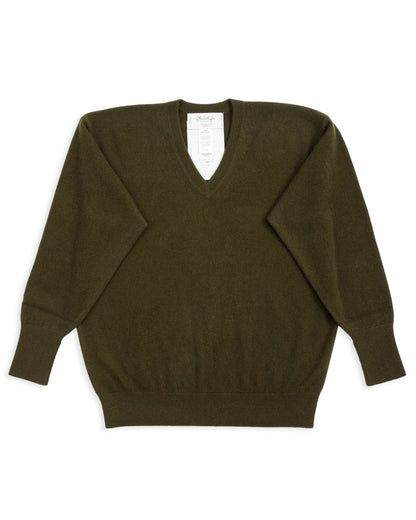 Olde Homesteader & Daughter Cashmere V Pullover - Moss 10 - Standard & Strange