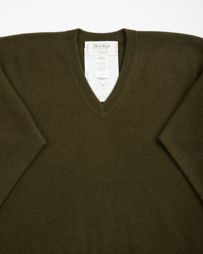 Olde H & Daughter Cashmere V Pullover - Moss 10 - Standard & Strange