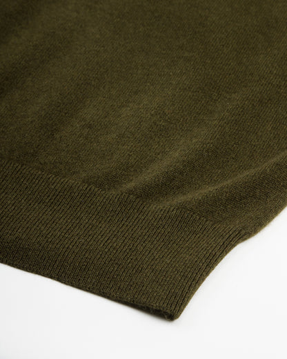 Olde Homesteader & Daughter Cashmere V Pullover - Moss 10 - Standard & Strange