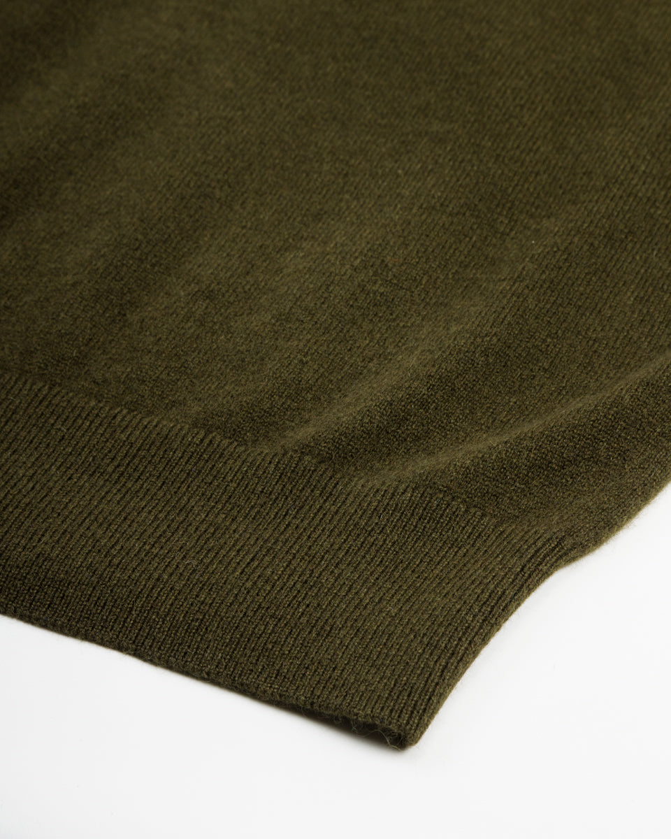 Olde Homesteader & Daughter Cashmere V Pullover - Moss 10 - Standard & Strange