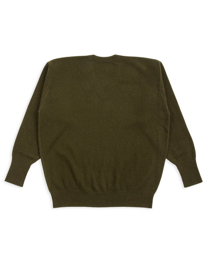 Olde Homesteader & Daughter Cashmere V Pullover - Moss 10 - Standard & Strange