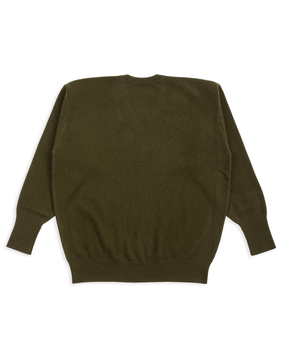 Olde Homesteader & Daughter Cashmere V Pullover - Moss 10 - Standard & Strange
