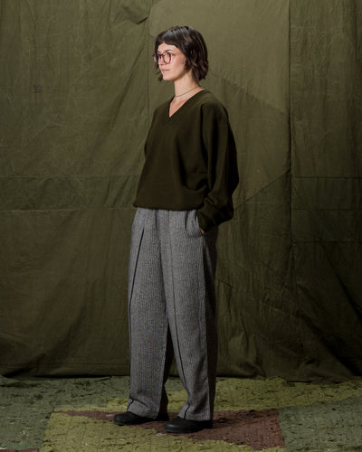 Olde H & Daughter Cashmere V Pullover - Moss 10 - Standard & Strange