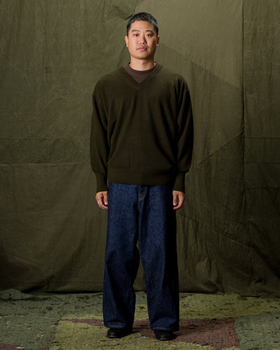 Olde H & Daughter Cashmere V Pullover - Moss 10 - Standard & Strange