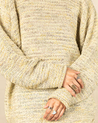 Olde Homesteader & Daughter Cotton Wrap Stitches Boat Neck Pullover - Desert 10 - Standard & Strange