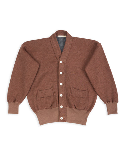 Olde Homesteader Extra Cotton Fleece Cardigan - Brown Heather - Standard & Strange