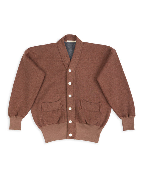 トップス Olde steader-Cotton Jersey Cardigan Olde Homesteader Extra Cotton Fleece Cardigan - Brown Heather