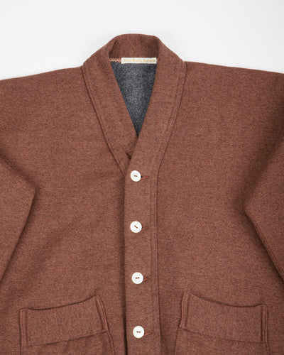 Olde Homesteader Extra Cotton Fleece Cardigan - Brown Heather - Standard & Strange