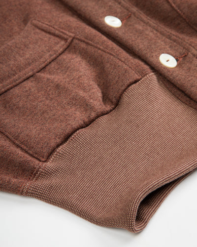 Olde Homesteader Extra Cotton Fleece Cardigan - Brown Heather - Standard & Strange