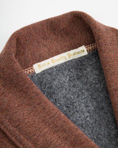 Olde Homesteader Extra Cotton Fleece Cardigan - Brown Heather - Standard & Strange