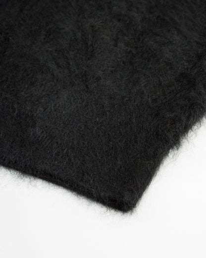 Olde H & Daughter Fur Cashmere V Pullover - Black 10 - Standard & Strange