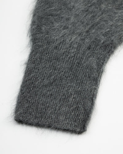 Olde Homesteader & Daughter Fur Cashmere V Pullover - Charcoal - Standard & Strange