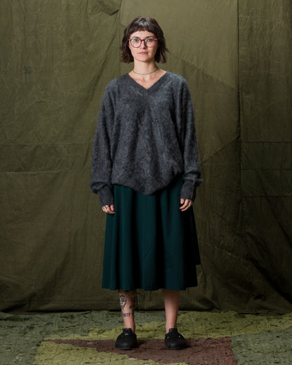 Olde Homesteader & Daughter Fur Cashmere V Pullover - Charcoal - Standard & Strange