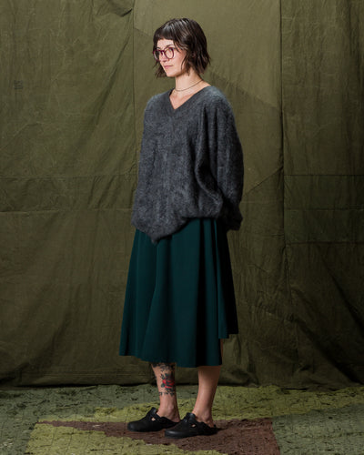 Olde Homesteader & Daughter Fur Cashmere V Pullover - Charcoal - Standard & Strange