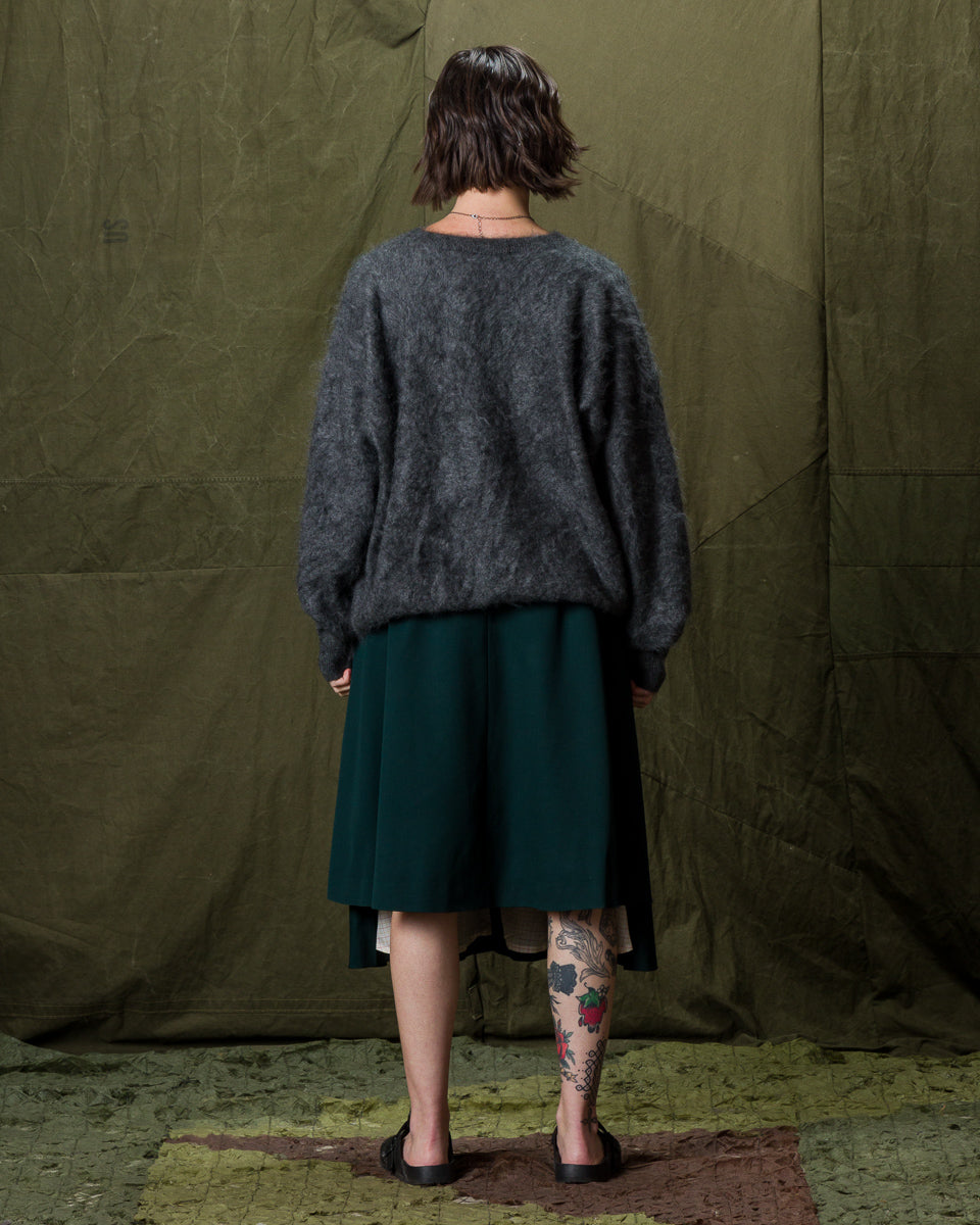 Olde Homesteader & Daughter Fur Cashmere V Pullover - Charcoal - Standard & Strange