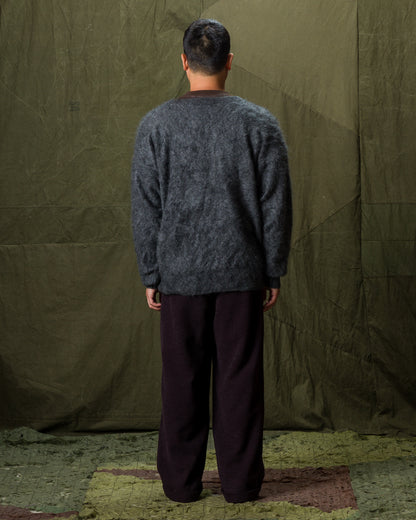 Olde Homesteader & Daughter Fur Cashmere V Pullover - Charcoal - Standard & Strange