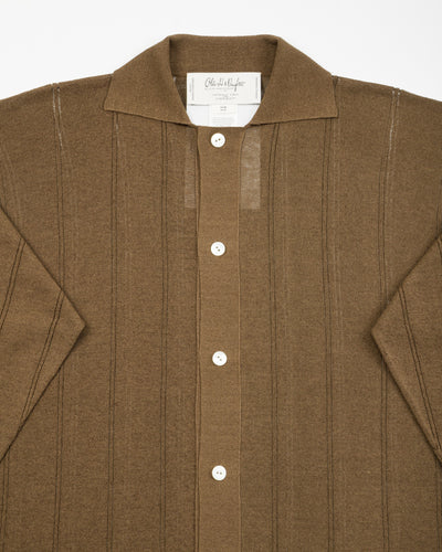 Olde H & Daughter Jyarijyari Silk Collared Shirt - Algae - Standard & Strange