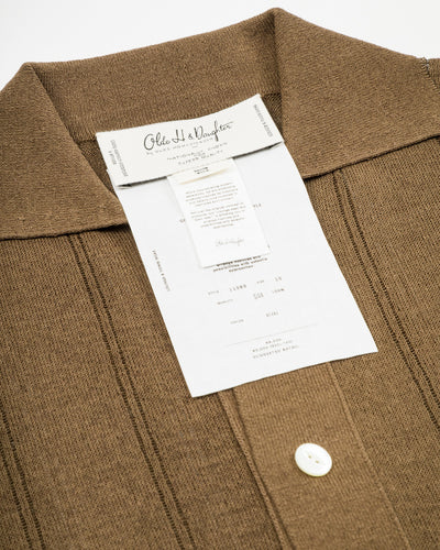 Olde H & Daughter Jyarijyari Silk Collared Shirt - Algae - Standard & Strange