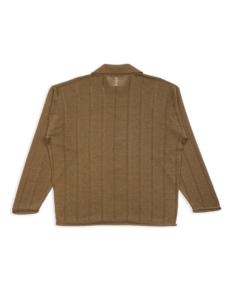 Olde H & Daughter Jyarijyari Silk Collared Shirt - Algae - Standard & Strange