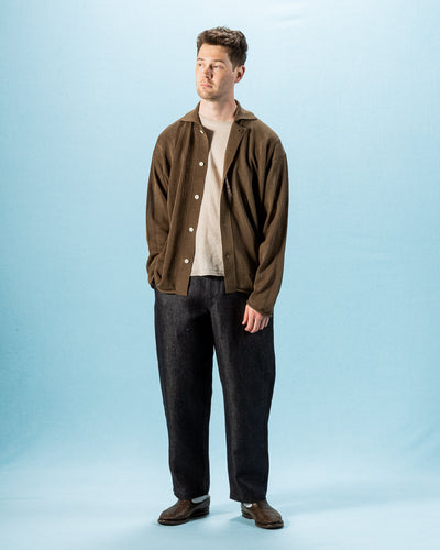 Olde H & Daughter Jyarijyari Silk Collared Shirt - Algae - Standard & Strange