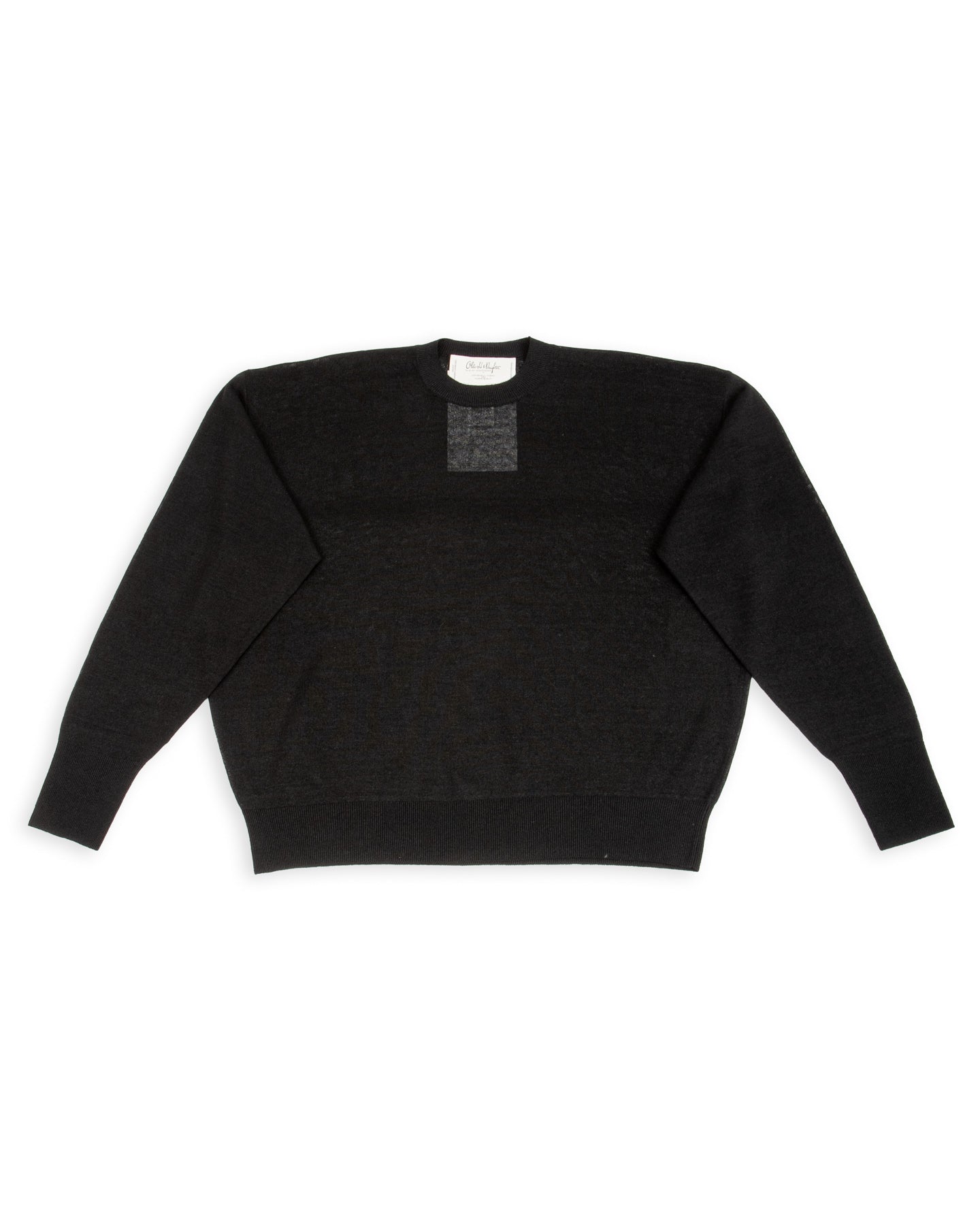 Olde H & Daughter Jyarijyari Silk Crew Pullover - Black - Standard & Strange