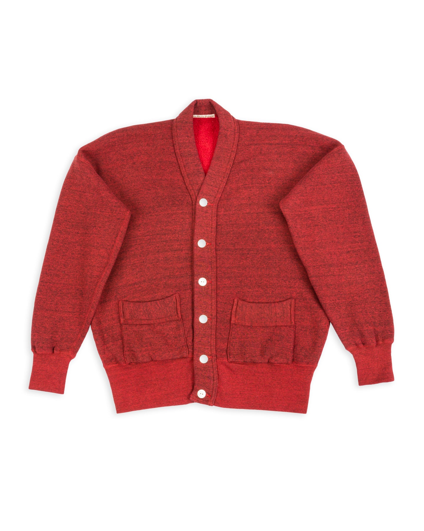 Olde Homesteader Mix Extra Cotton Fleece Cardigan - Turkey Red - Standard & Strange