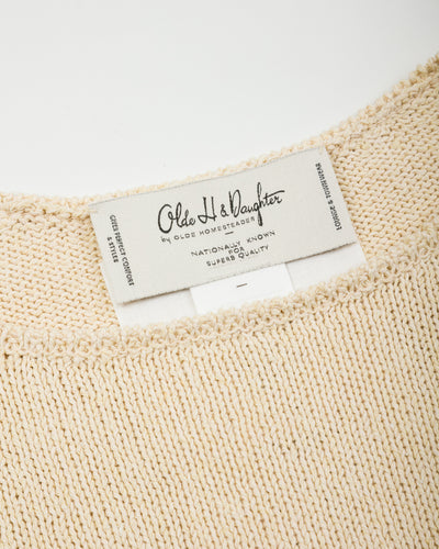 Olde H & Daughter Silk Cotton Boatneck Pullover - Ecru 08 - Standard & Strange