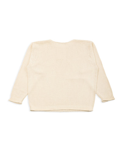 Olde H & Daughter Silk Cotton Boatneck Pullover - Ecru 08 - Standard & Strange