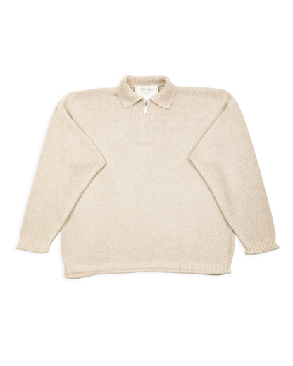 Olde Homesteader & Daughter Silk Cotton Half Zip Pullover - Stone 08 - Standard & Strange