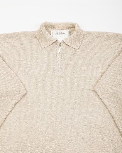 Olde Homesteader & Daughter Silk Cotton Half Zip Pullover - Stone 08 - Standard & Strange